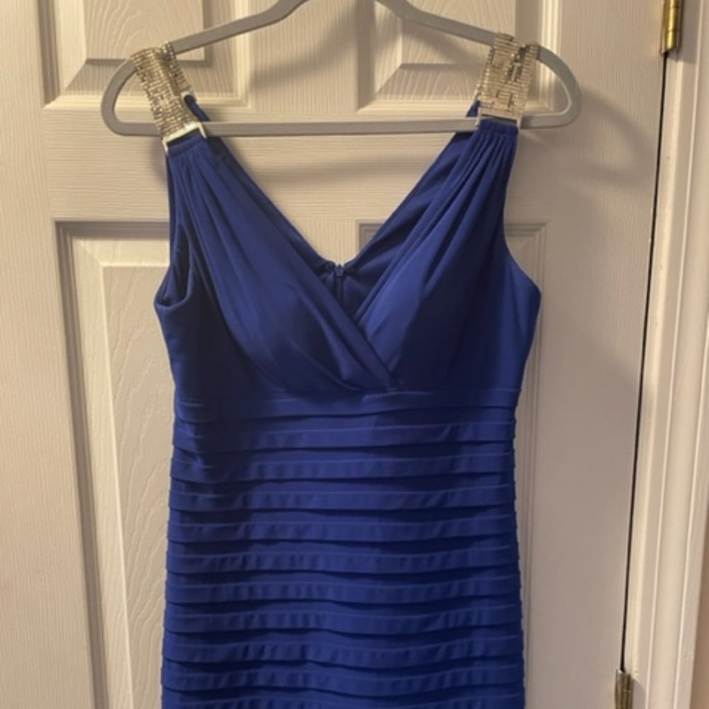 Beautiful Cocktail Dress with sequin straps. - size 10